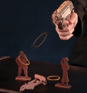 AFV RoboTime drewniana układanka Mini pistolet Justice Guard 3