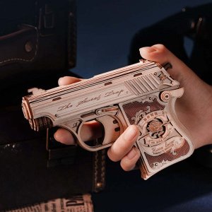 AFV RoboTime drewniana układanka Mini pistolet Justice Guard 8