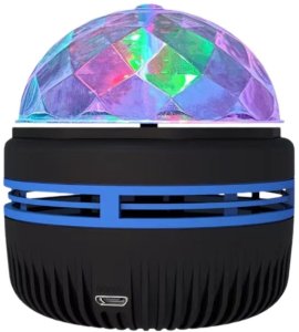 Lean Projektor Kula Lampka Nocna Kolorowe Światła LED Pilot 360° 2