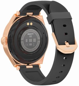 Smartwatch Gravity Smartwatch Różowe Złoto Czarny GT25-3 4