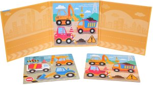 Bino Magnetyczne Puzzle Plac Budowy + Książeczka 3
