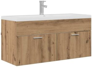 vidaXL Szafka Łazienkowa Dąb rzemieślniczy 100 x 38,5 x 46 cm 2