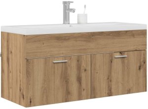 vidaXL Szafka Łazienkowa Dąb rzemieślniczy 100 x 38,5 x 46 cm 3