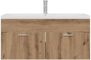 vidaXL Szafka Łazienkowa Dąb rzemieślniczy 100 x 38,5 x 46 cm 7