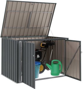 Skrzynia ogrodowa vidaXL Skrzynia do przechowywania w ogrodzie Czarny 3