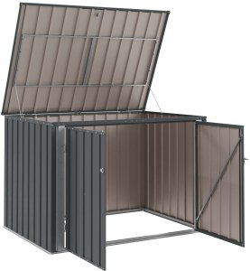 Skrzynia ogrodowa vidaXL Skrzynia do przechowywania w ogrodzie Czarny 6