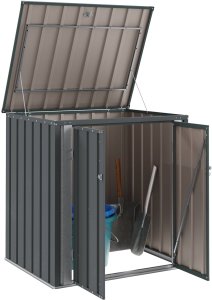 Skrzynia ogrodowa vidaXL Skrzynia do przechowywania w ogrodzie Czarny 3