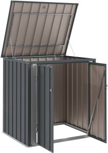 Skrzynia ogrodowa vidaXL Skrzynia do przechowywania w ogrodzie Czarny 6