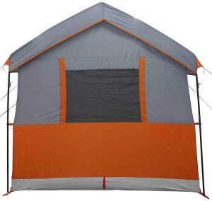 Namiot turystyczny vidaXL Namiot rodzinny Szary i pomarańczowy 324 x 255 x 230 cm 6