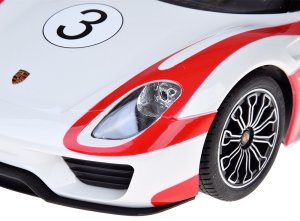 Jokomisiada Rastar auto zdalnie sterowane Porsche 918 Spyder 1:14 pilot oświetlenie RC0711 EDUKAMP 11