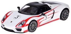 Jokomisiada Rastar auto zdalnie sterowane Porsche 918 Spyder 1:14 pilot oświetlenie RC0711 EDUKAMP 6