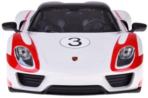 Jokomisiada Rastar auto zdalnie sterowane Porsche 918 Spyder 1:14 pilot oświetlenie RC0711 EDUKAMP 8