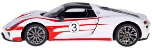 Jokomisiada Rastar auto zdalnie sterowane Porsche 918 Spyder 1:14 pilot oświetlenie RC0711 EDUKAMP 9