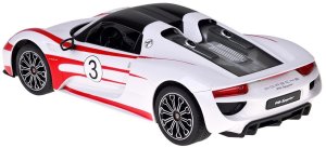 Jokomisiada Rastar auto zdalnie sterowane Porsche 918 Spyder 1:14 pilot oświetlenie RC0711 EDUKAMP 10
