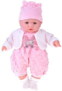 Interaktywna miękka lalka bobas gaworzy śmieje się 40 cm ZA5836 EDUKAMP 3