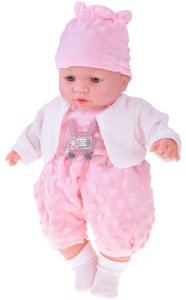 Interaktywna miękka lalka bobas gaworzy śmieje się 40 cm ZA5836 EDUKAMP 4