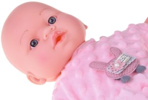 Interaktywna miękka lalka bobas gaworzy śmieje się 40 cm ZA5836 EDUKAMP 6