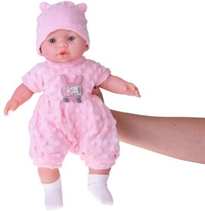 Interaktywna miękka lalka bobas gaworzy śmieje się 40 cm ZA5836 EDUKAMP 7