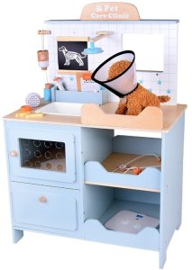 Drewniany Gabinet Klinika Weterynarz z Pluszowym Pieskiem Akcesoria ZA5939 EDUKAMP 2