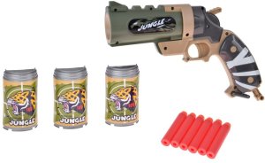 Pistolet na piankowe naboje + puszki zestaw strzelecki dla dzieci ZA5981 EDUKAMP 2