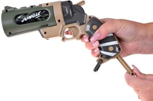 Pistolet na piankowe naboje + puszki zestaw strzelecki dla dzieci ZA5981 EDUKAMP 9