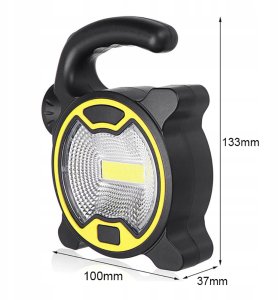 Interlook Latarka halogen cob ręczny boczna warsztatowa W30-BLACK 4