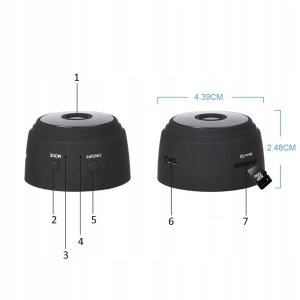 MINI KAMERA SZPIEGOWSKA UKRYTA DETEKCJA FULL HD WIFI RUCH KAMERKA MAŁA 1080 8