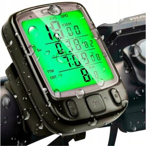 LICZNIK ROWEROWY PRZEWODOWY 28 FUNKCJI LCD DO ROWERU PRĘDKOŚCIOMIERZ IP68 2