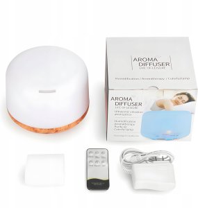 NAWILŻACZ POWIETRZA LAMPKA NOCNA ZAPACHOWY DYFUZOR AROMATERAPIA RGB PILOT 11