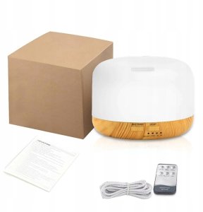 NAWILŻACZ POWIETRZA LAMPKA NOCNA ZAPACHOWY DYFUZOR AROMATERAPIA RGB PILOT 2