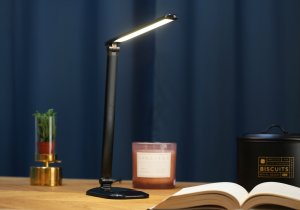 Lampka LED Biurkowa Szkolna na Biurko 3 TRYBY DOTYK REGULACJA MOCY USB 4