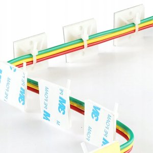 ORGANIZER DO KABLI UCHWYT 10 SZT TRYTYTKI KLEJ 3M 8