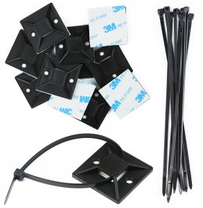 ORGANIZER DO KABLI UCHWYT 10 SZT TRYTYTKI KLEJ 3M 9