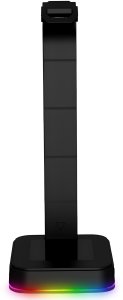 STOJAK STATYW UCHWYT NA SŁUCHAWKI GAMINGOWY PODOŚWIETLENIE RGB HUB + 2X USB 6