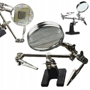 ZESTAW DO LUTOWANIA TRZECIA RĘKA UCHWYT LUPA UCHWYT DO NAPRAWY BIŻUTERII 2