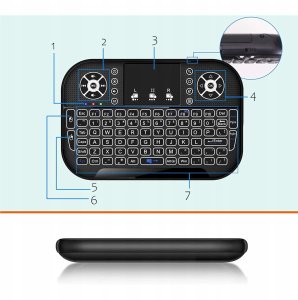 Klawiatura membranowa PILOT Z TOUCHPADEM UNIWERSALNY DO PISANIA NA TV 2 5