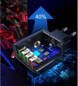 Ładowarka sieciowa CA-001-AB USB uniwersalna 3100 mA 7