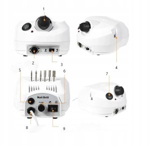 Memflow Frezarka do paznokci Szlifierka do paznokci i pięt manicure 65 W 3