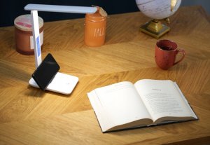 Lampka LED Biurkowa Szkolna 3 BARWY 3 MOCE WYŚWIETLACZ LCD ZEGAR TERMOMETR 12