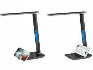 Lampka LED Biurkowa Szkolna 3 BARWY 3 MOCE WYŚWIETLACZ LCD ZEGAR TERMOMETR 14