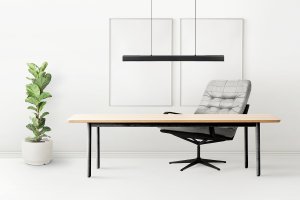 NOWOCZESNA WISZĄCA LAMPA LINIOWA LED 32W 80cm PODŁUŻNA BELKA PILOT 3 BARWY 4