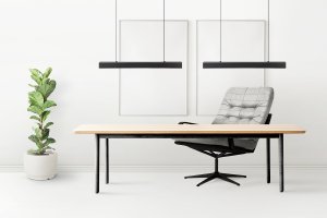 NOWOCZESNA LAMPA LINIOWA LED WISZĄCA 24W 60cm PODŁUŻNA BELKA PILOT 3 BARWY 4