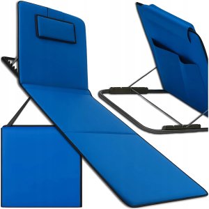 MATA PLAŻOWA SKŁADANA WYPOCZYNKOWA Z OPARCIEM LEŻAK REGULOWANY PLAŻOWY 2