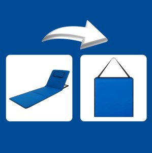 MATA PLAŻOWA SKŁADANA WYPOCZYNKOWA Z OPARCIEM LEŻAK REGULOWANY PLAŻOWY 4