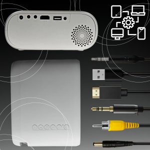 Projektor LCD Retoo ER1160 srebrny 3