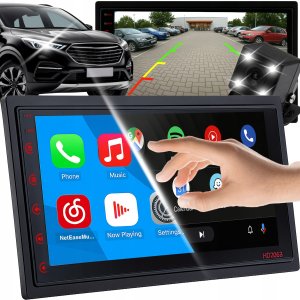 RADIO SAMOCHODOWE ANDROID 7" GPS WIFI CARPLAY APPLE CAR + KAMERA COFANIA 2