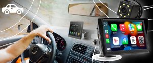 RADIO SAMOCHODOWE 7 CALI ANDROID APPLE CARPLAY KAMERA COFANIA MULTIMEDIALNE 8