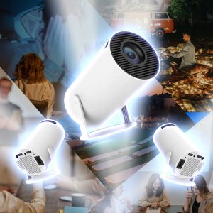 PROJEKTOR RZUTNIK WIFI ANDROID PRZENOŚNY OBROTOWY SMART 4K GŁOŚNIK BT 5.0 11