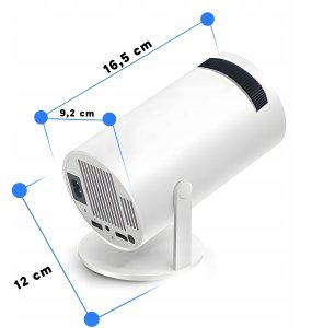 PROJEKTOR RZUTNIK WIFI ANDROID PRZENOŚNY OBROTOWY SMART 4K GŁOŚNIK BT 5.0 12