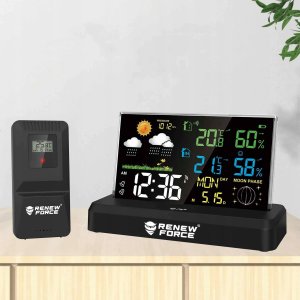 CSL-Computer Stacja pogodowa Renew Force CZUJNIKIEM ZEWNĘTRZNYM POGODY 3 5